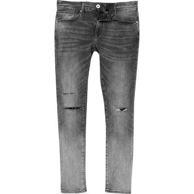 River Island Mens Ripped Danny Super Skinny Jeans