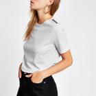 River Island Womens 'love' Diamante Trim T-shirt