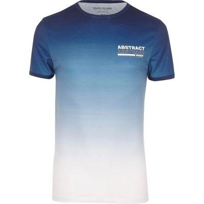 River Island Mens Fade 'abstract' Print Muscle Fit T-shirt