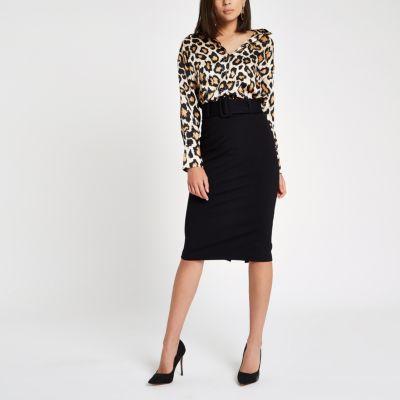 River Island Womens Ponte Pencil Skirt