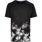 River Island Mensblack Palm Leaf Print T-shirt