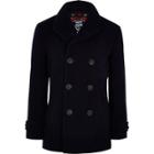 River Island Mens Superdry Double-breasted Peacoat