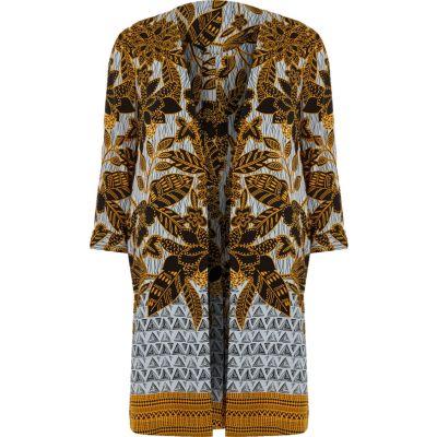 River Island Womens Petite Flroal Print Duster Coat