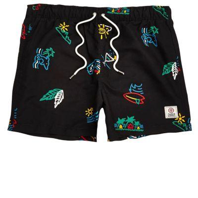 Mens Franklin & Marshall Print Swim Trunks