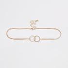River Island Womens Gold Color Chain Interlink Circle Choker