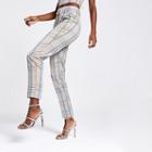 River Island Womens Check Tailored Trousers