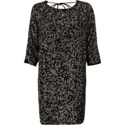 River Island Womens Sequin Embellished T-shirt Shift Dress