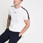 River Island Mens White 'prolific' Taped T-shirt