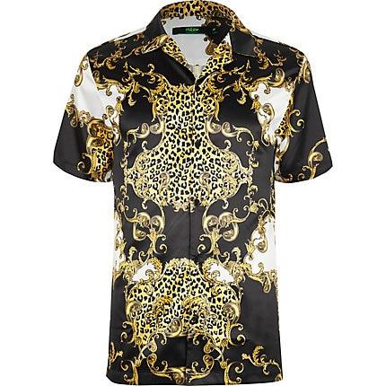 River Island Mens Jaded London Baroque Short Sleeve Shirt