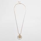 River Island Womens Gold Long Circle Necklace