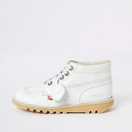 Womens Kickers White Hi Classic Boots
