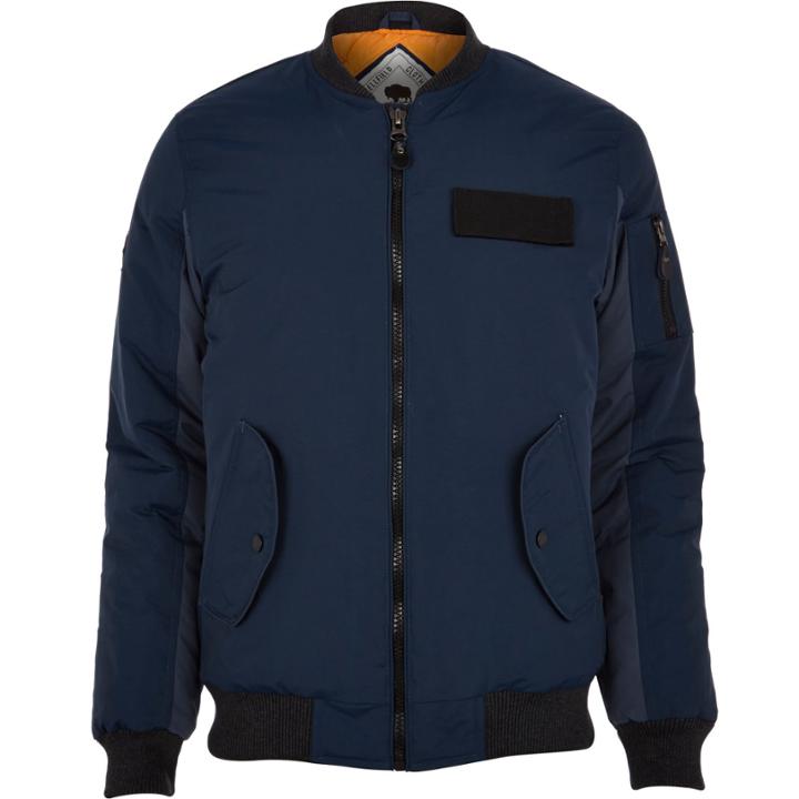 River Island Mensnavy Bellfield Bomber Jacket