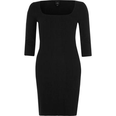 River Island Womens Square Neck Bodycon Midi Dress