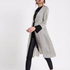 River Island Womens Satin Stripe Twist Front Kimono