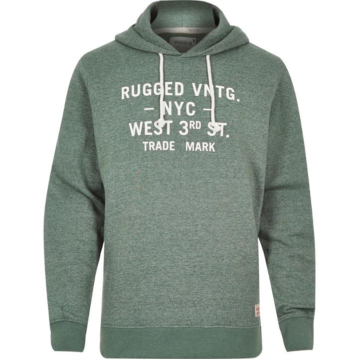 River Island Mensgreen Jack & Jones Vintage Hoodie