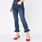 River Island Womens Petite Amelie Frill Super Skinny Jeans
