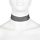 River Island Womens Mesh Stripe Wide Choker