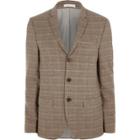River Island Mens And Pink Check Skinny Fit Suit Jacket