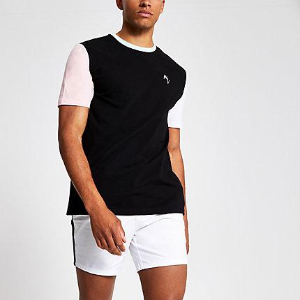 River Island Mens 'maison Riviera' Block Slim Fit T-shirt