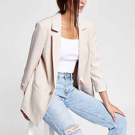 River Island Womens Rolled Up Sleeve Blazer