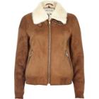 River Island Womens Faux Fur Lined Bomber Jacket