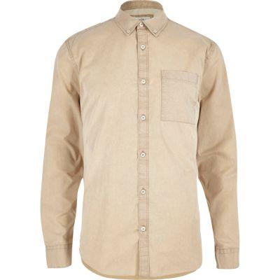 River Island Mens Twill Long Sleeve Shirt