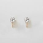 River Island Womens Gold Tone Diamante Clip On Earrings