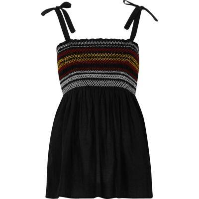 River Island Womens Shirred Tie Shoulder Cami Top