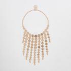 River Island Womens Gold Tone Coin Cascade Necklace