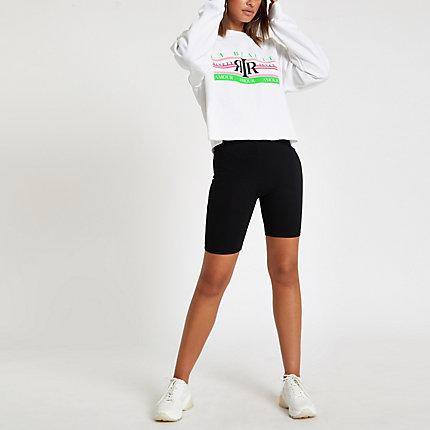 River Island Womens White 'la Beaute' Neon Print Sweatshirt