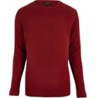 River Island Mens Waffle Texture Sweater