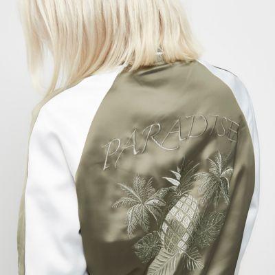 River Island Womens Petite Paradise Bomber Jacket