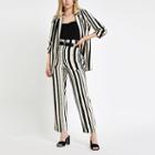 River Island Womens Stripe D Ring Tapered Leg Trousers