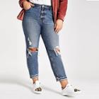 River Island Womens Plus Ripped Mon Jeans