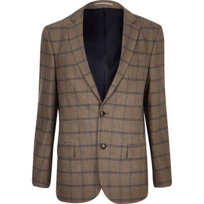 River Island Mens Checked Tailored Blazer