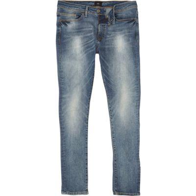 River Island Mens Danny Faded Super Skinny Jeans