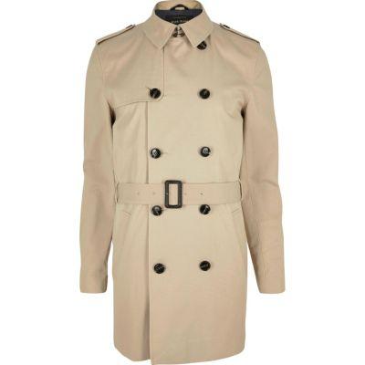 River Island Mens Traditional Double Breasted Mac