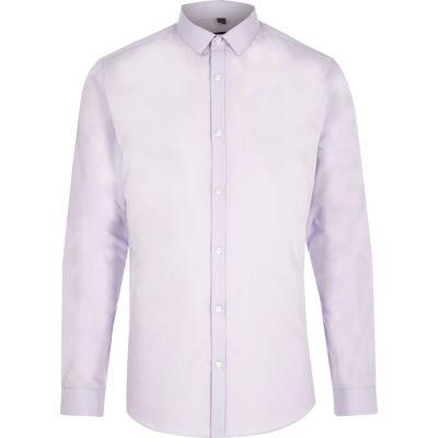 River Island Mens Slim Fit Long Sleeve Smart Shirt