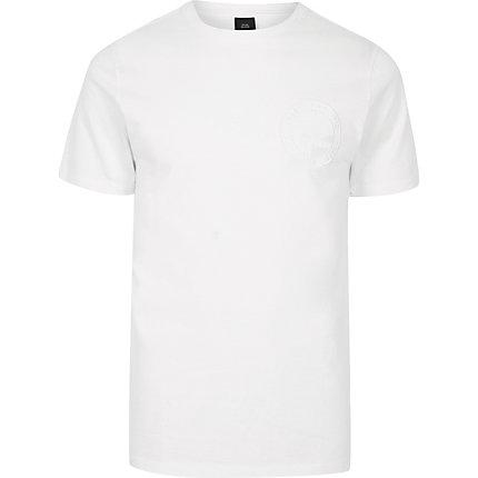 River Island Mens White 'prolific' Slim Fit T-shirt