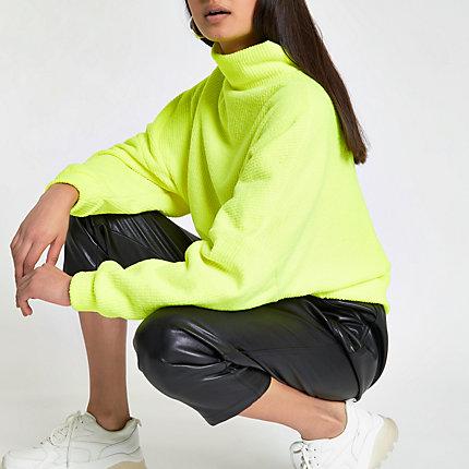 River Island Womens Neon High Neck Batwing Sleeve Jumper