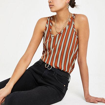 River Island Womens Stripe Satin Vest