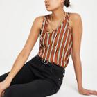 River Island Womens Stripe Satin Vest