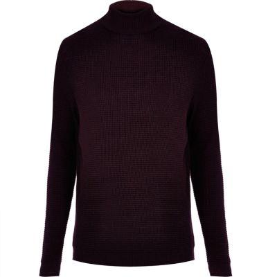 River Island Mens Knitted Roll Neck Sweater