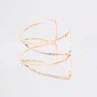 River Island Womens Gold Color Rhinestone Cuff Bracelet