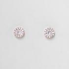River Island Womens Rose Gold Plated Cubic Zironia Stud Earrings
