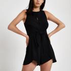 River Island Womens Tie Front Playsuit