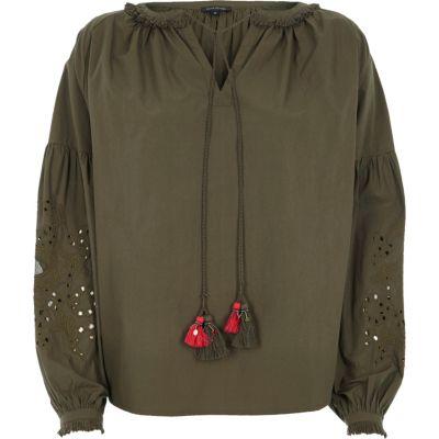 River Island Womens Cutwork Smock Top