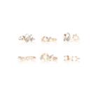River Island Womens Gold Tone Gem Pearl Rings Pack
