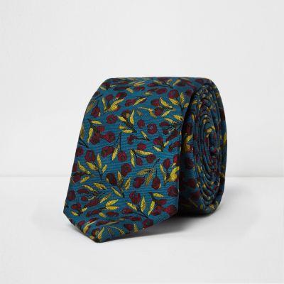 River Island Mensnavy Print Smart Tie