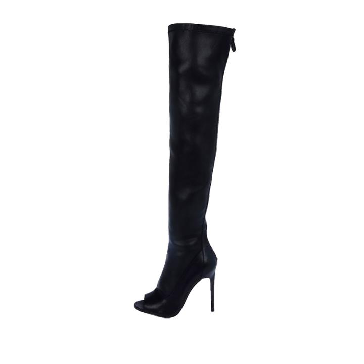 River Island Womens Peep Toe Over The Knee Boots